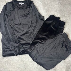 Magaschoni Black Velour Top and Pants